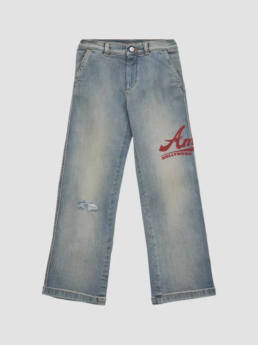 Logo Straight-Leg Jeans by AMIRI
