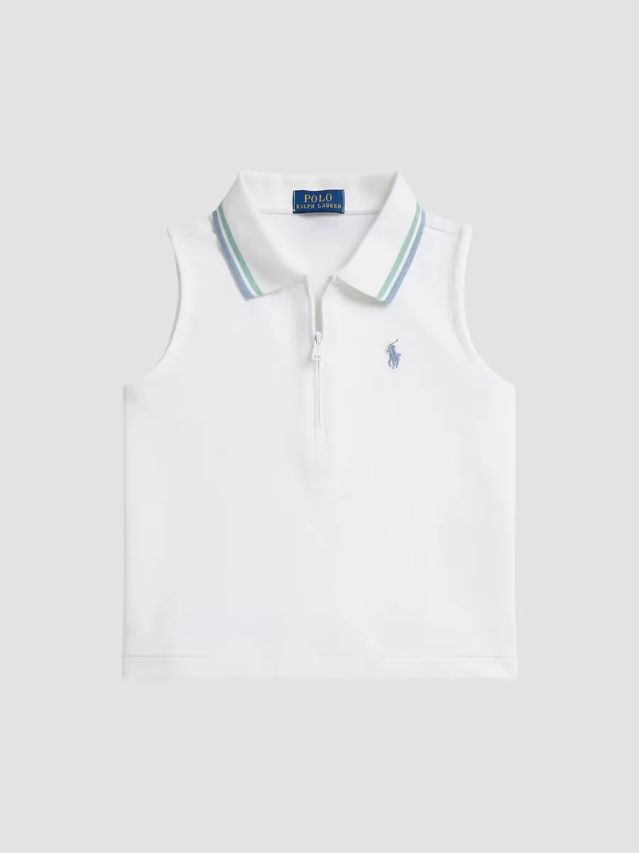 Stretch-Cotton Sleeveless Polo Shirt by Polo Ralph Lauren