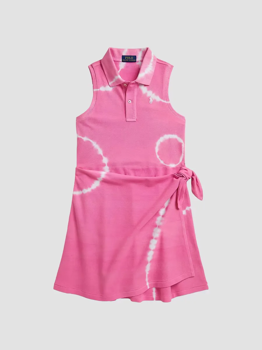 Tie-Dye Wrap Mesh Polo Shirtdress by Polo Ralph Lauren