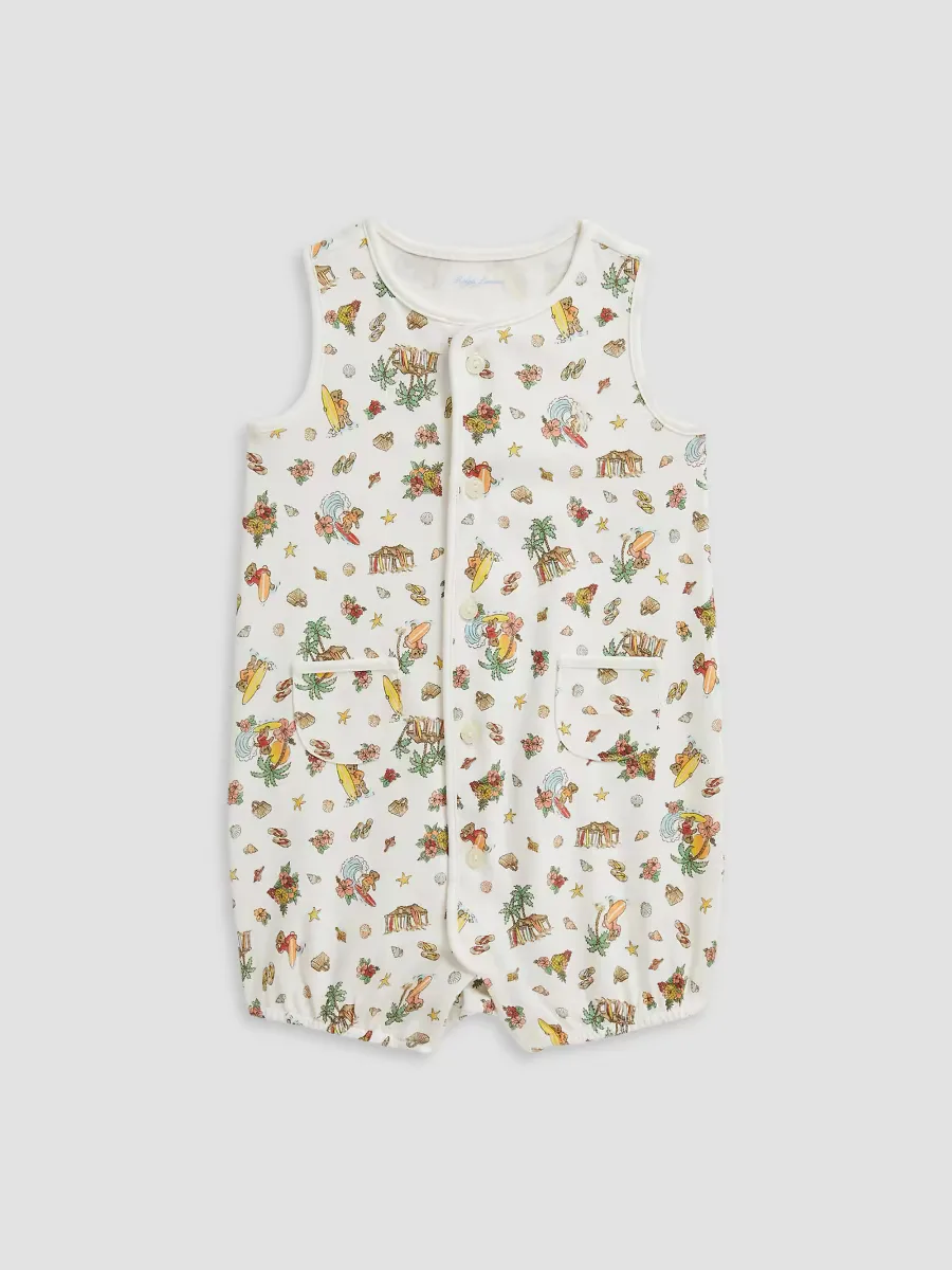 Polo Bear Tropical Cotton Shortall by Polo Ralph Lauren