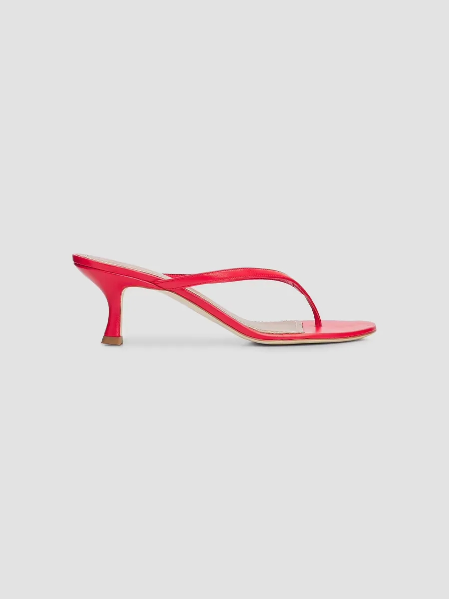 Freja 60MM Leather Kitten-Heel Sandals by STAUD