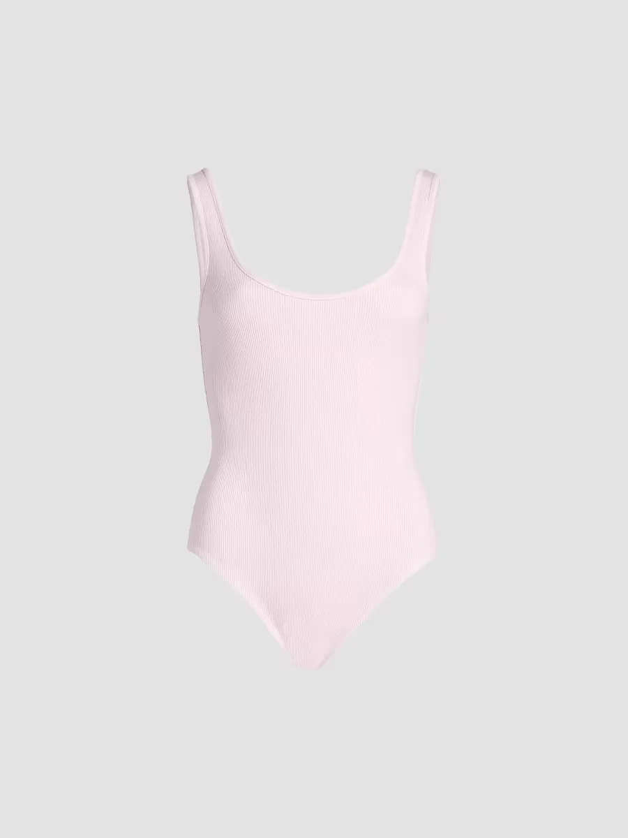 Nica Scoopneck Rib-Knit Bodysuit