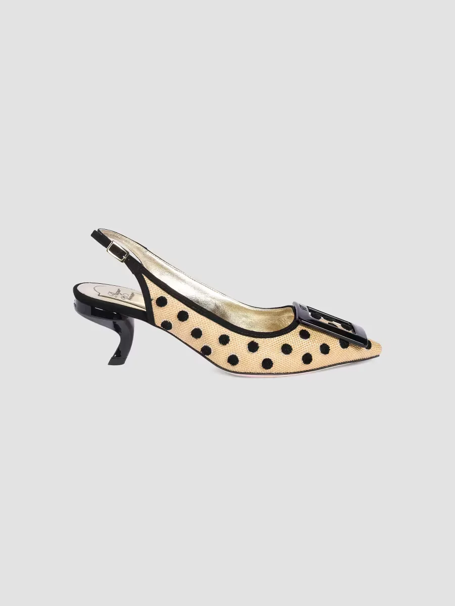 Virgule 55MM Dotted Slingback Pumps by Roger Vivier