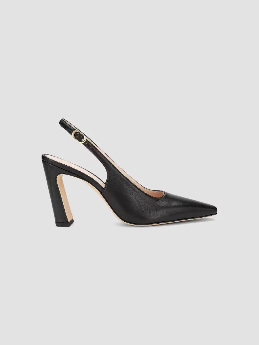 Stassi 85MM Leather Slingback Pumps