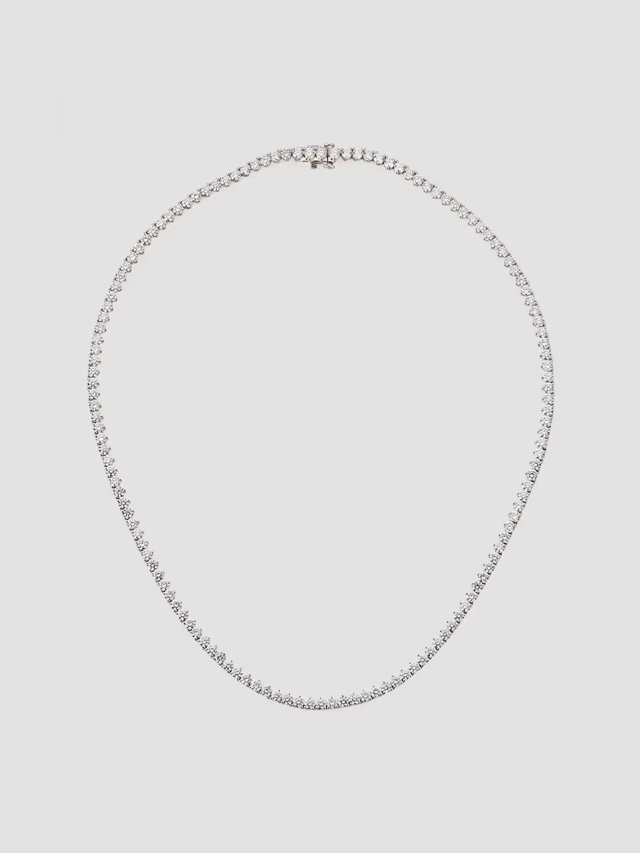 18K White Gold & 11.45 TCW Diamond Tennis Necklace by Saks Fifth Avenue