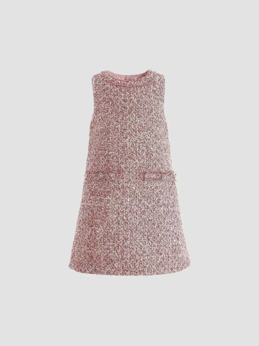 Tweed Sequin Shift Dress by Tulleen