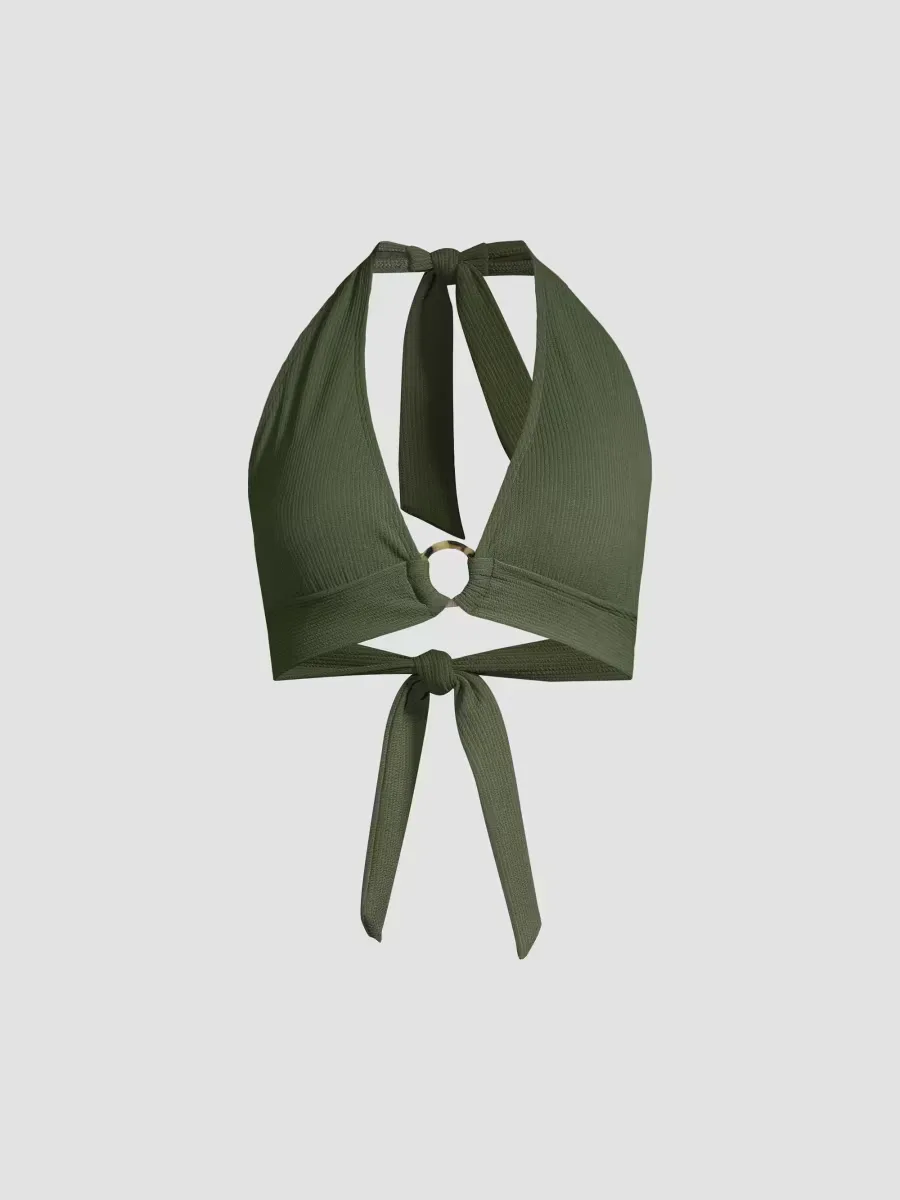 Erin Ring Halter Bikini Top by Change of Scenery