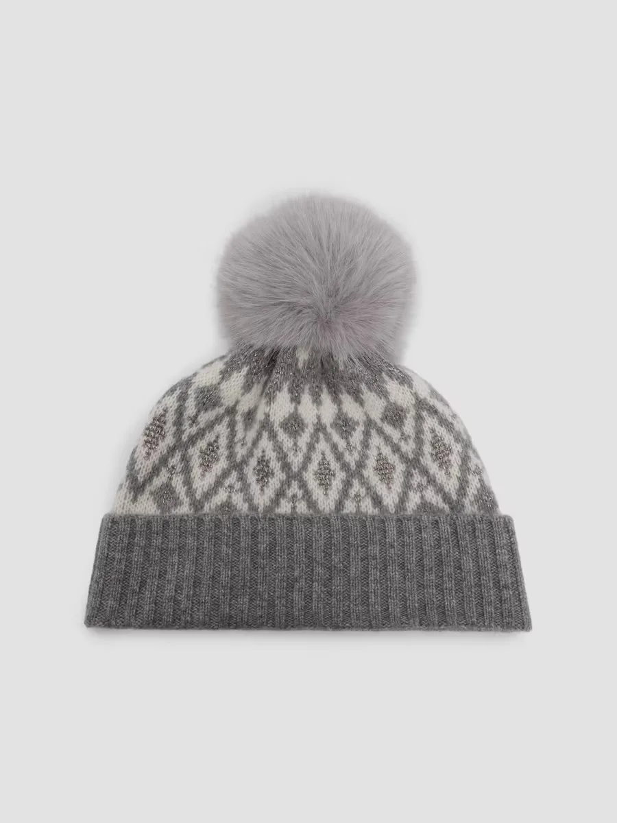 Fair Isle-Style Cashmere Beanie by Sofia Cashmere