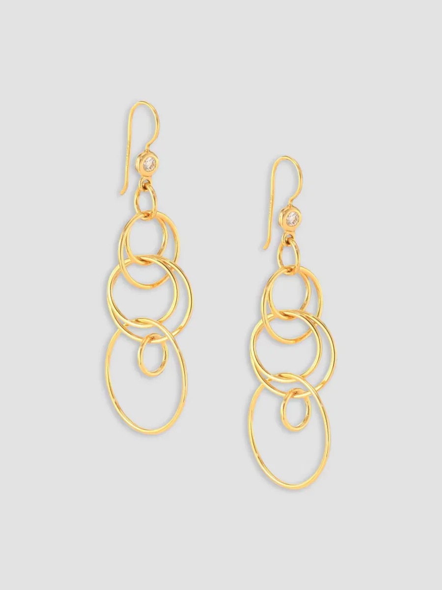 Classico Small 18K Yellow Gold Smooth Jet Set Earrings by Ippolita