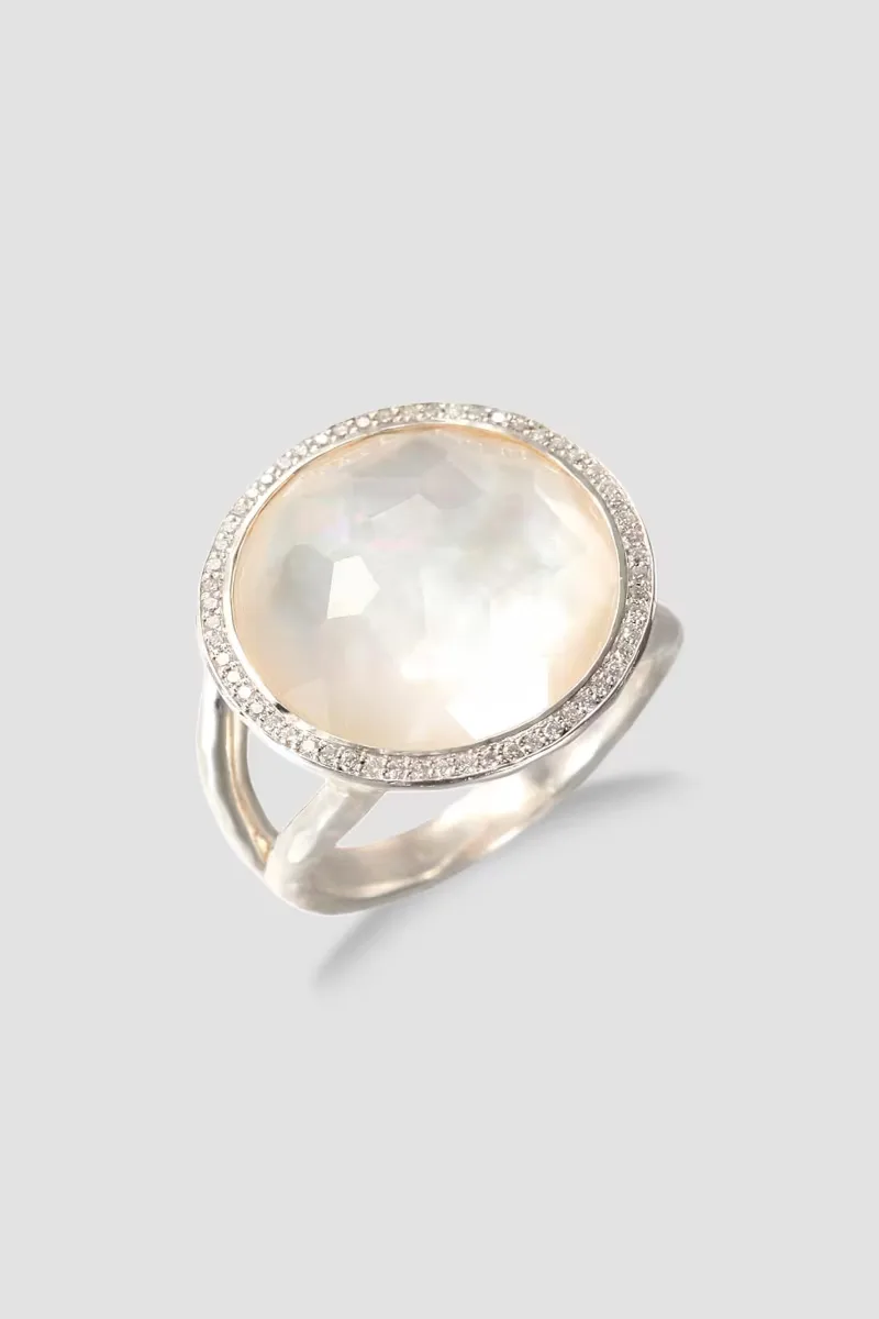 Lollipop Medium Sterling Silver, Mother-Of-Pearl & Diamond Ring by Ippolita