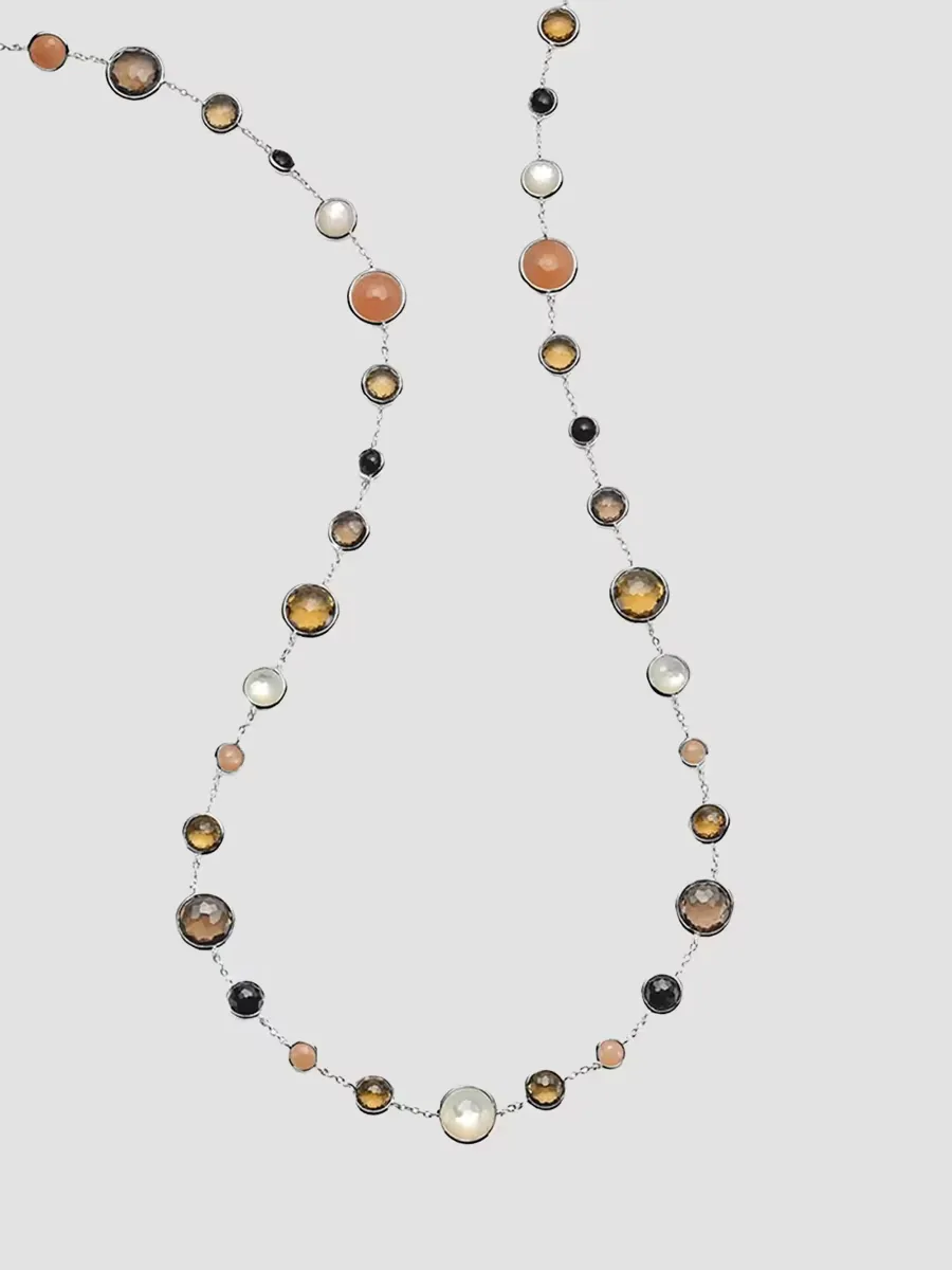 Lollipop Lollitini Sterling Silver & Multi-Stone Long Station Necklace - Amaretti by Ippolita