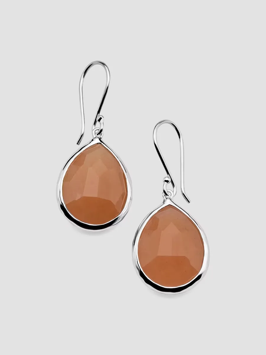 Rock Candy Sterling Silver & Peach Moonstone Teardrop Earrings by Ippolita