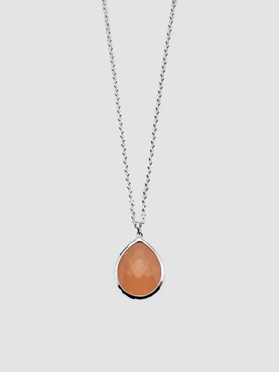 Rock Candy Sterling Silver & Peach Moonstone Teardrop Pendant Necklace by Ippolita