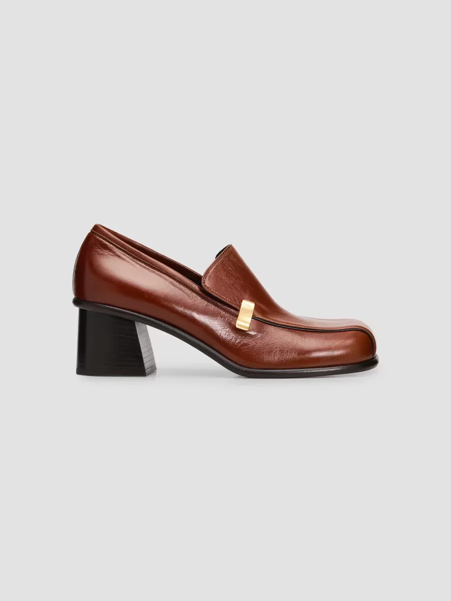 Esme Leather Square-Toe Loafers by Proenza Schouler