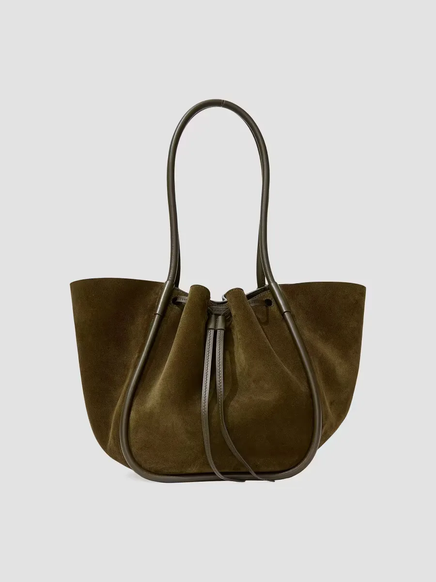 Large Ruched Suede Tote by Proenza Schouler