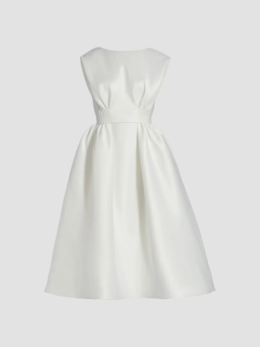 Mikado A-Line Midi-Dress by Amsale