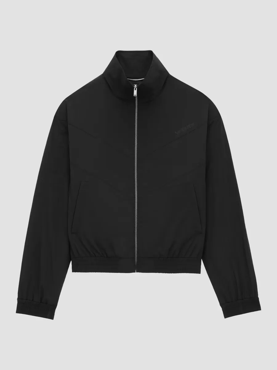 Blouson Jacket in Crinkled Nylon by Saint Laurent