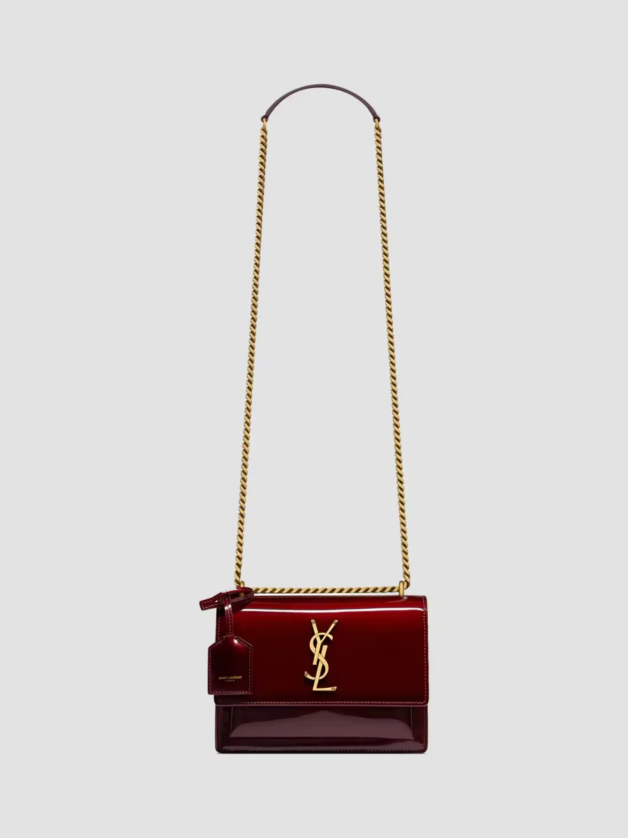 Sunset Small Shoulder Bag in Patent Leather by Saint Laurent