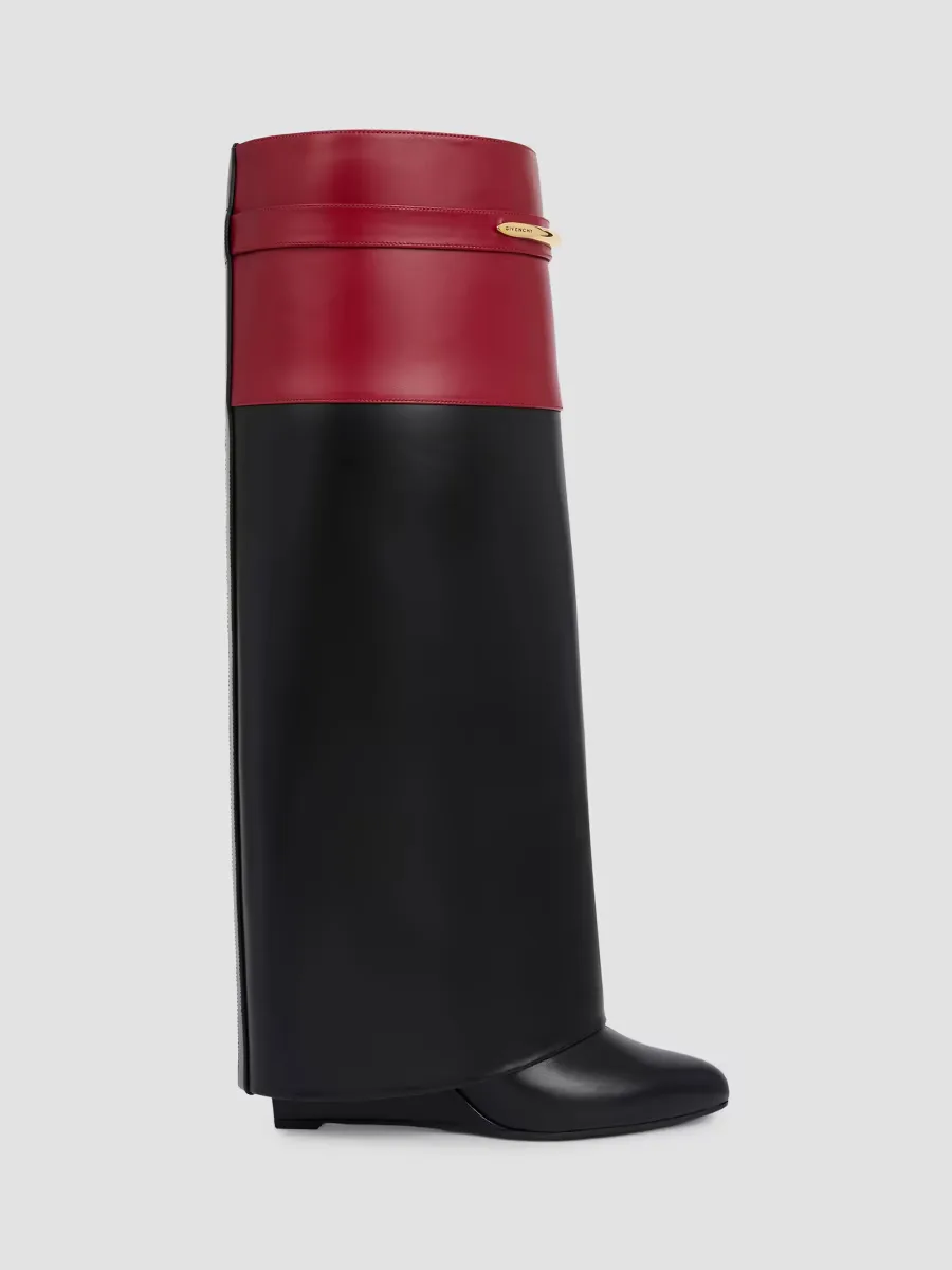 Shark Pinch Bicolor Boots in Leather