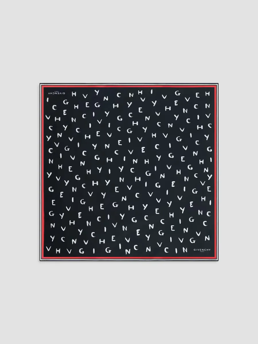 Brushed Small Square Scarf in Cotton by GIVENCHY