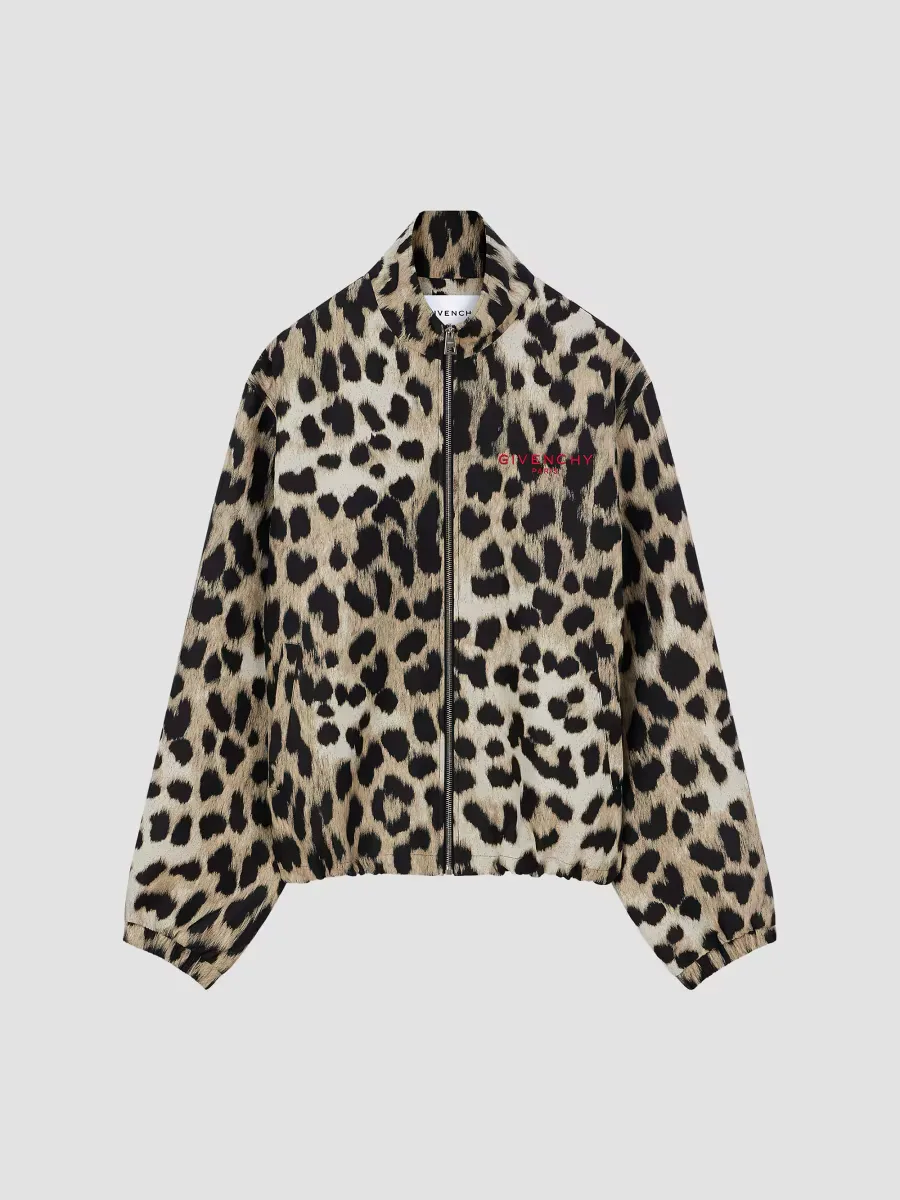 Couture Seam Windbreaker in Leopard Jacquard by GIVENCHY