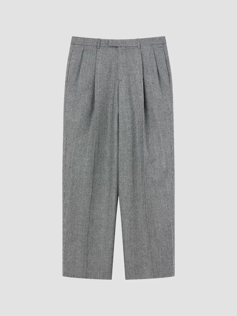 Double Pleated Checked Pants in Flannel by GIVENCHY