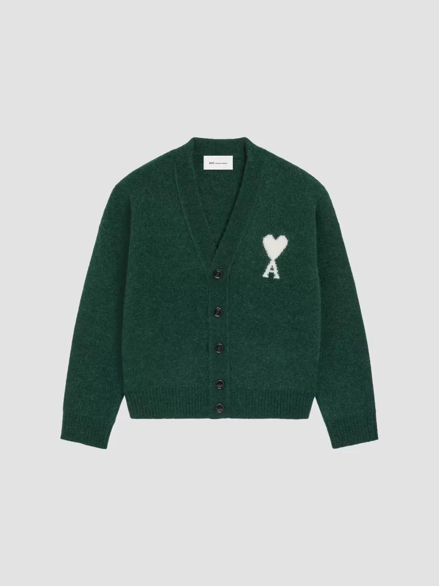 Ami De Coeur Alpaca-Wool Cardigan by AMI Paris