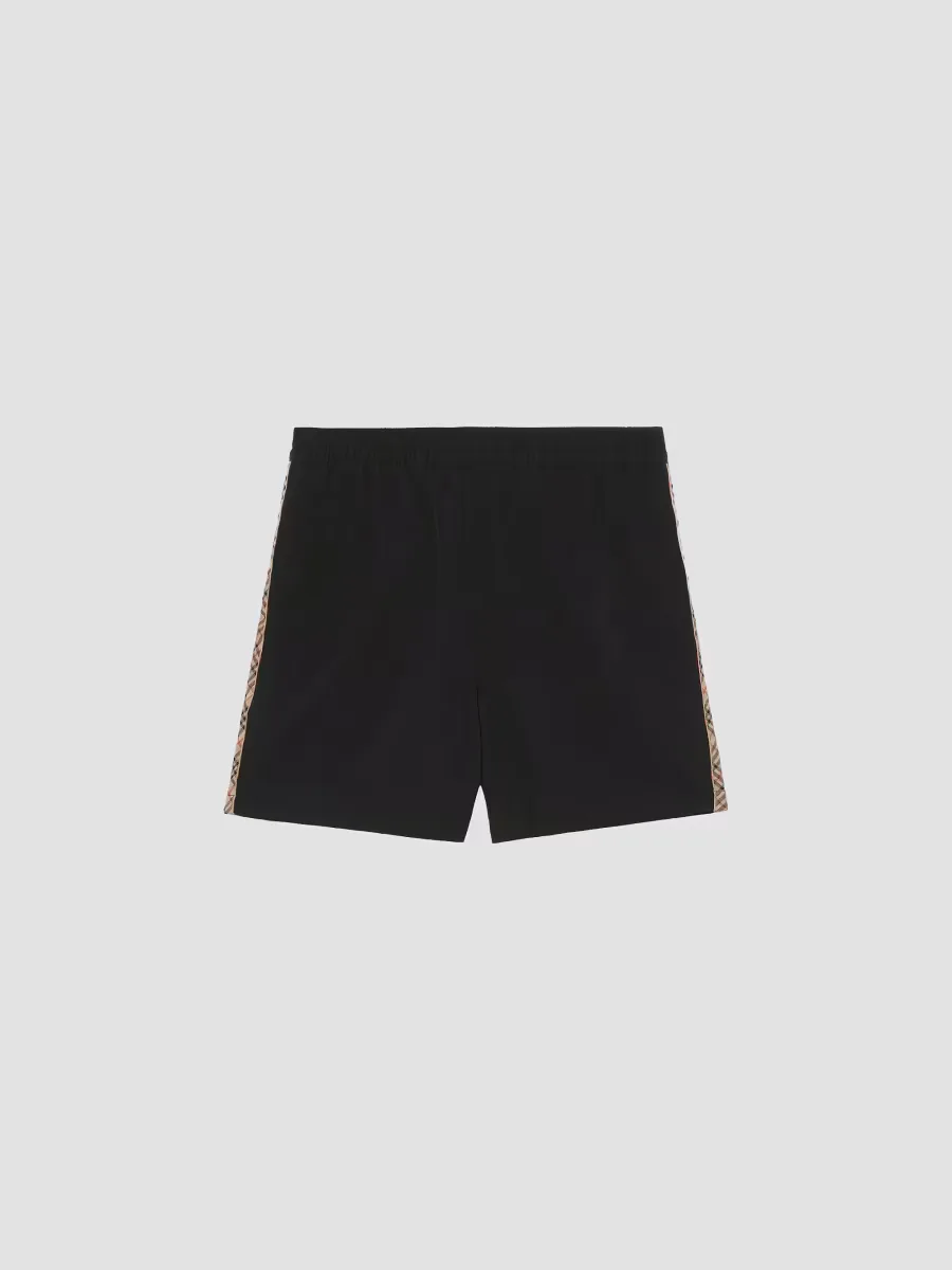 Seb Check-Trim Swim Shorts by Burberry