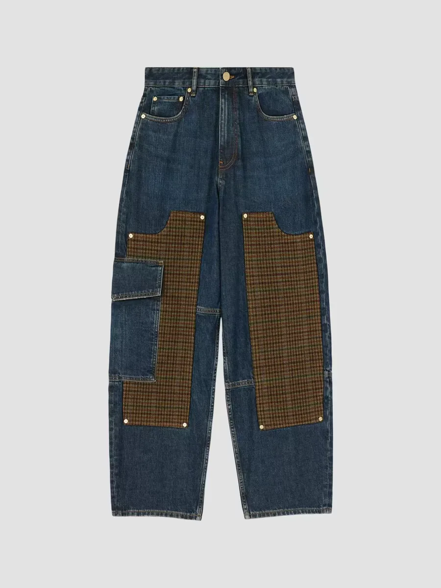 Audri Mix Patchwork Jeans by GANNI