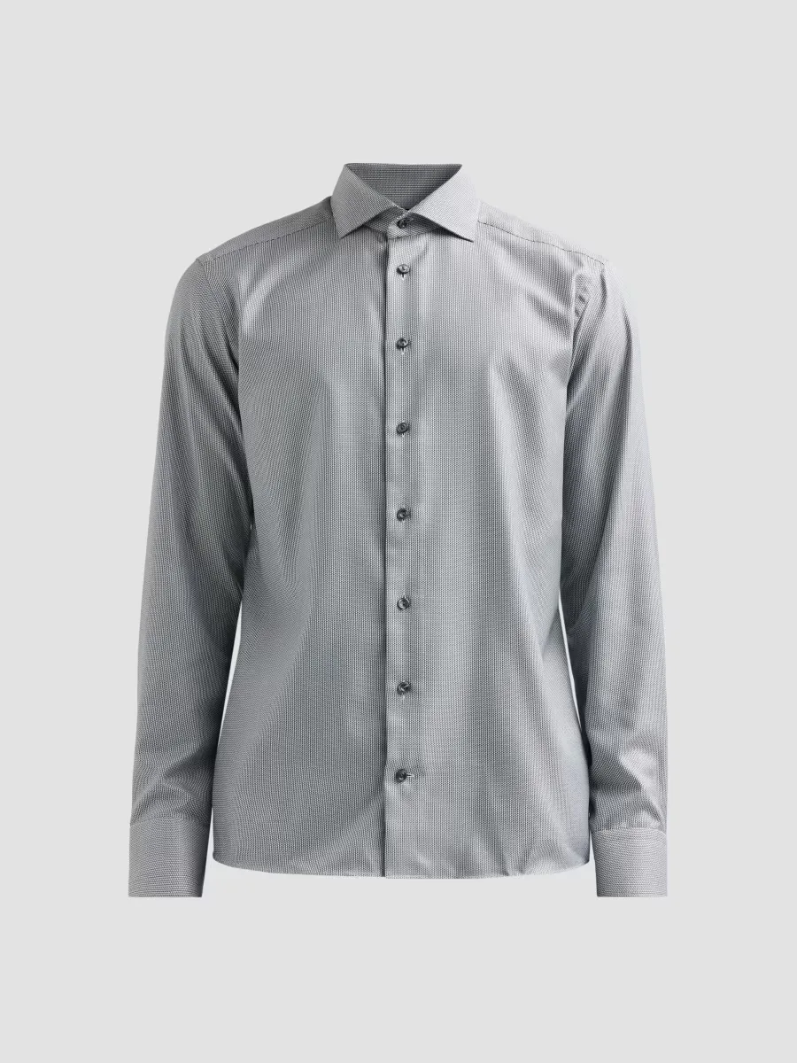 Cotton Dobby Slim-Fit Dress Shirt