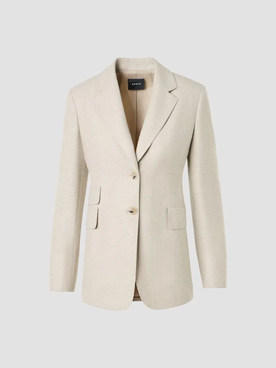 Arie Houndstooth Cashmere Blazer by Akris