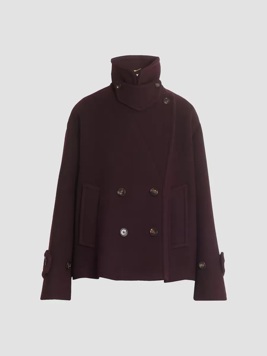 Double-Breasted Wool-Blend Coat by Chloé