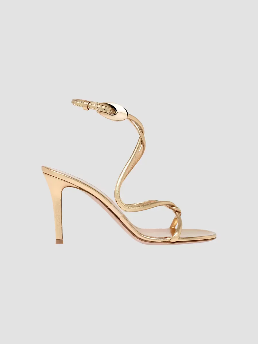 Mamba 85MM Metallic Leather Sandals