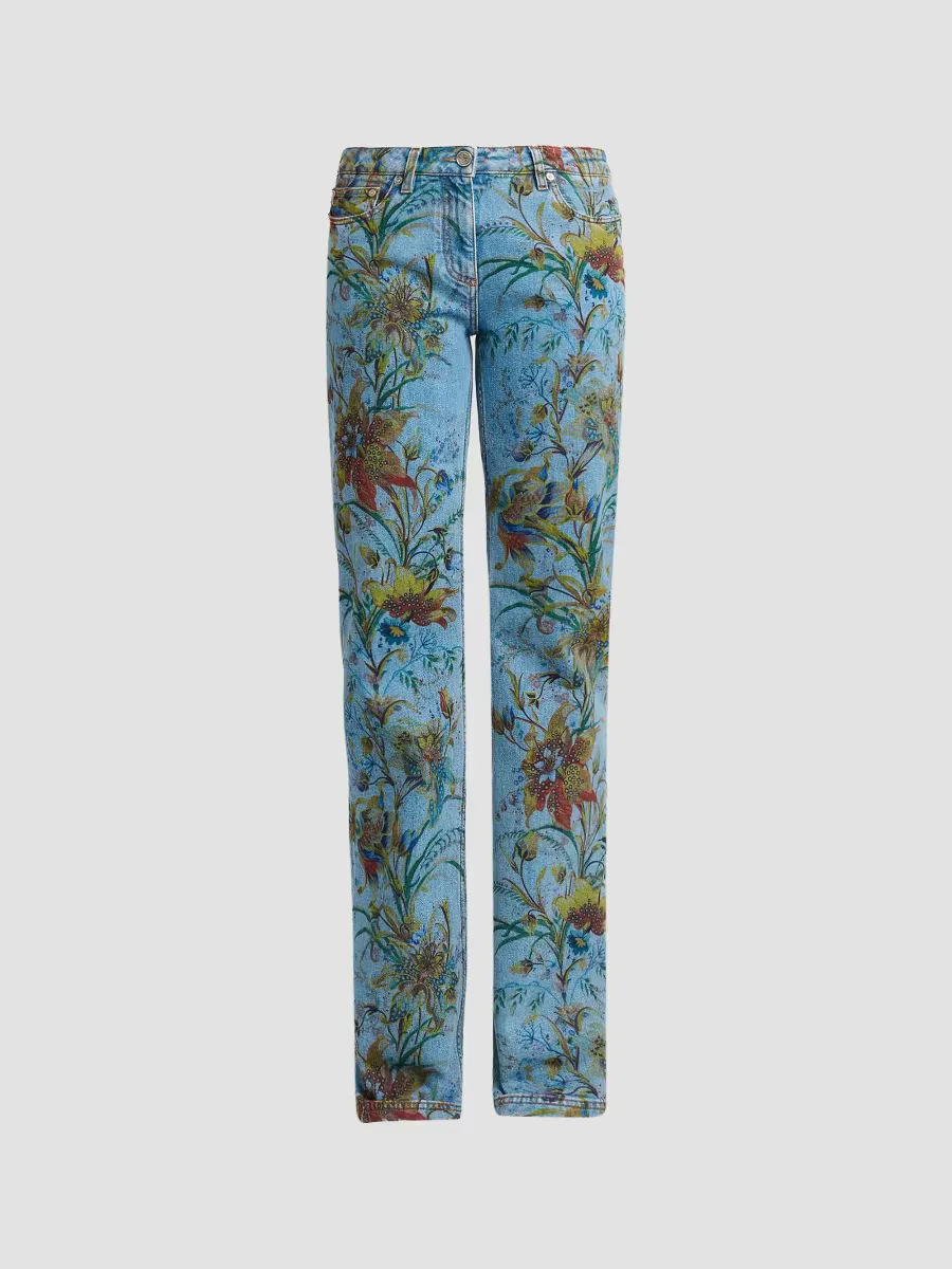 Floral Straight-Leg Jeans by ETRO