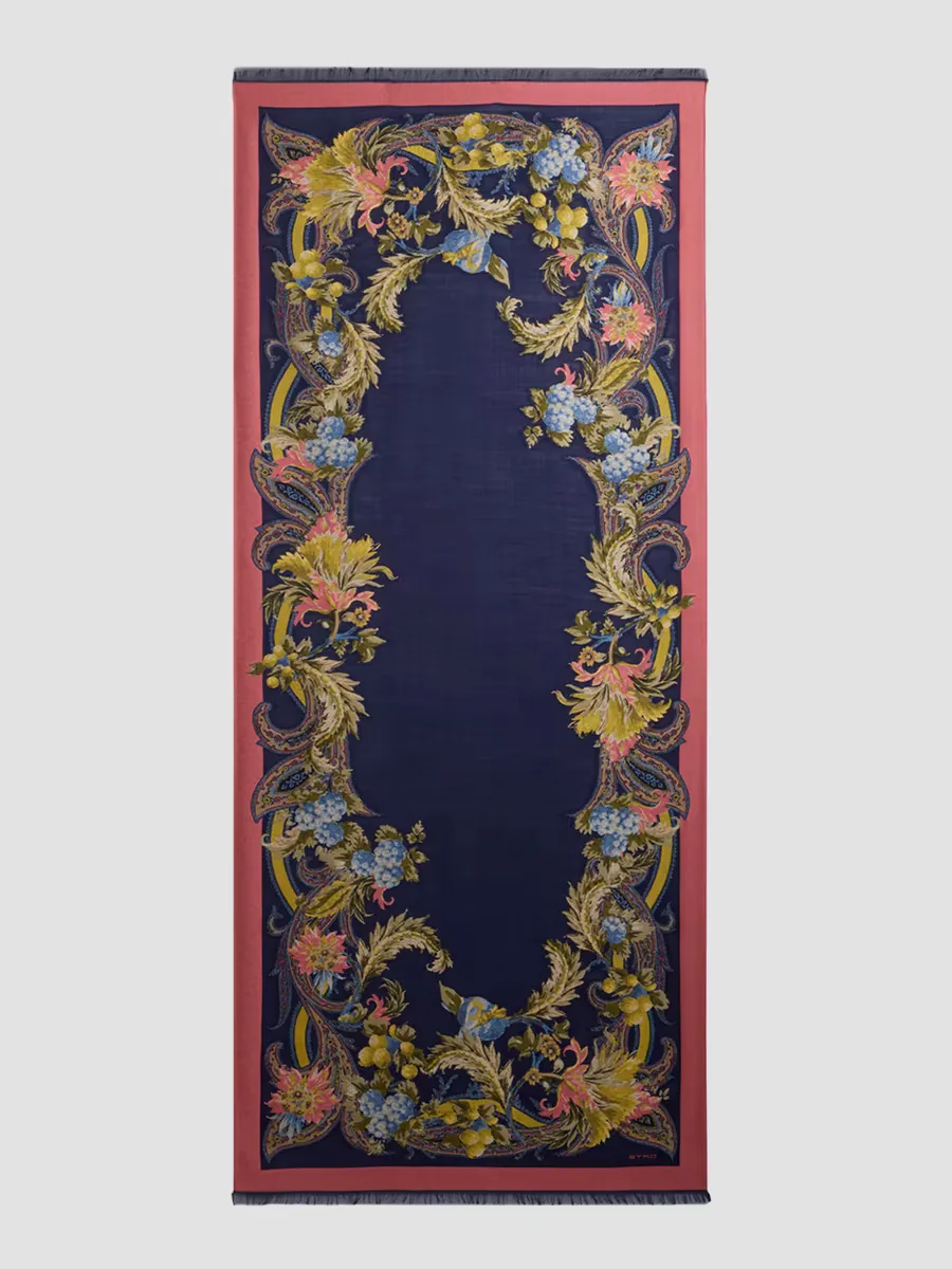 Floral Jacquard Wool-Blend Scarf by ETRO