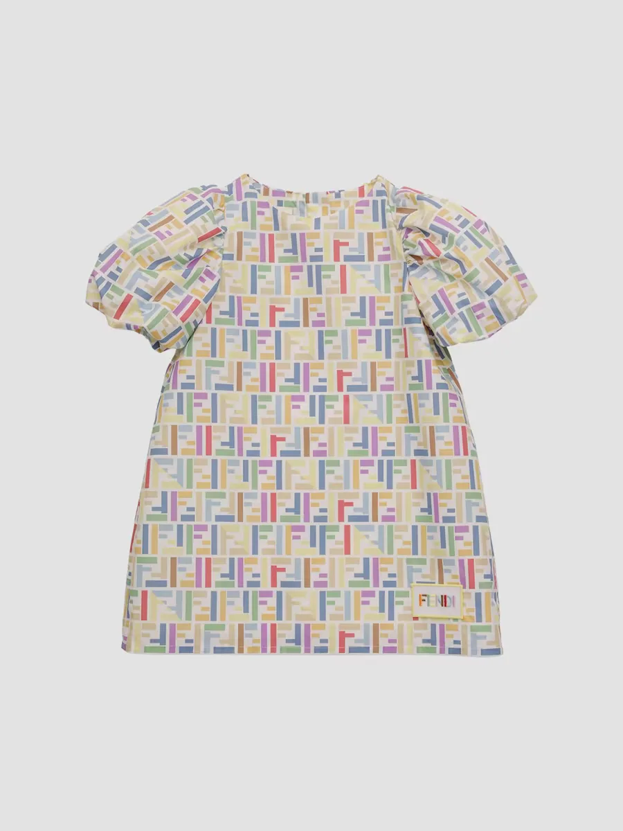 Multicolor FF Babydoll Dress by FENDI