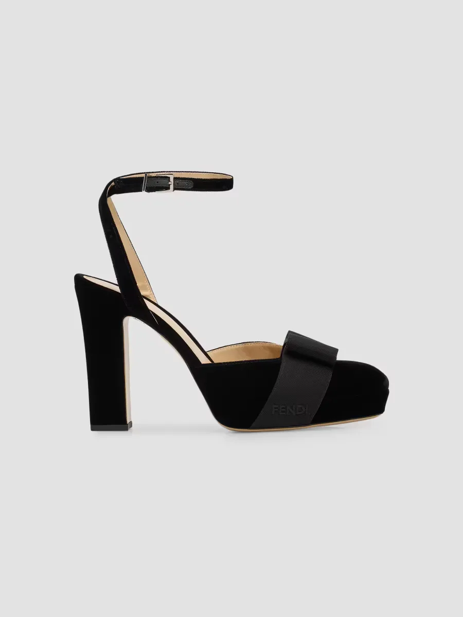 After 9 110MM Velvet Platform Pumps by FENDI