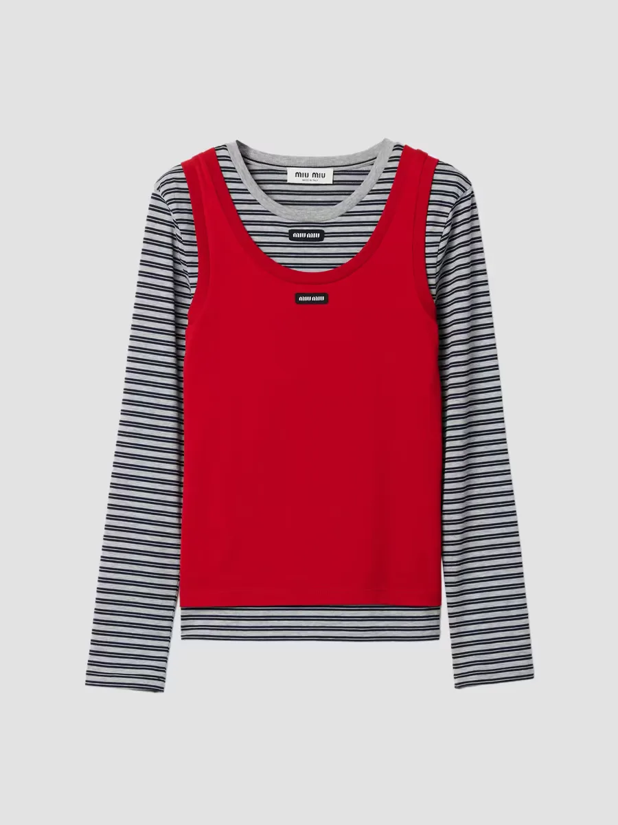 Jersey Tank Top and T-Shirt by Miu Miu