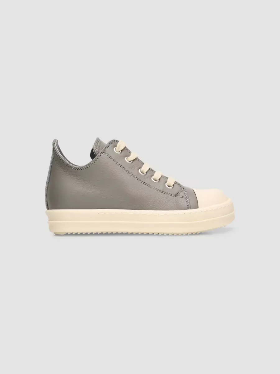 Leather Low-Top Sneakers - Steel by Rick Owens