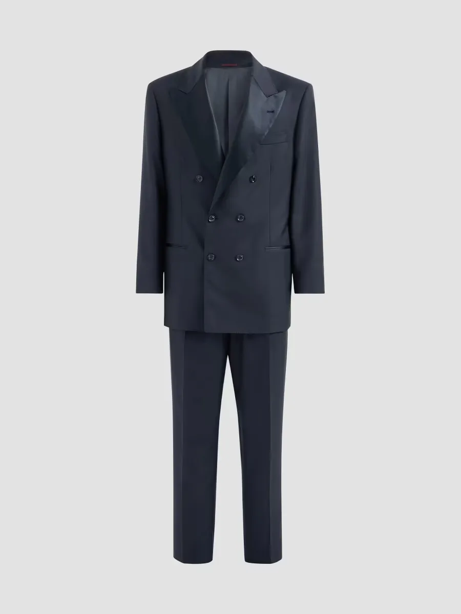 Lightweight Virgin Wool and Silk Twill Tuxedo