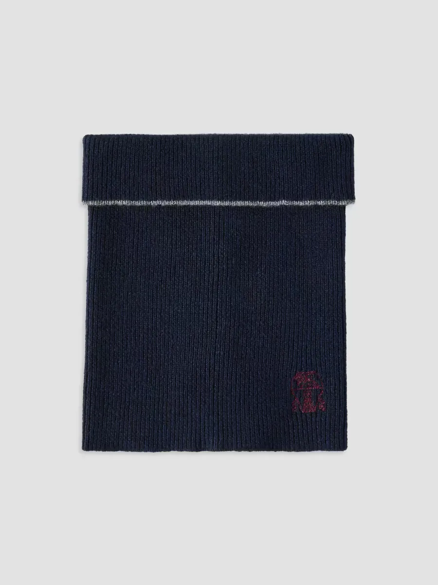 Cashmere Rib Knit Neck Warmer by Brunello Cucinelli