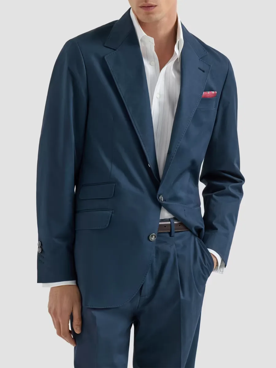 Comfort Cotton and Cashmere Gabardine Deconstructed Cavallo Blazer by Brunello Cucinelli
