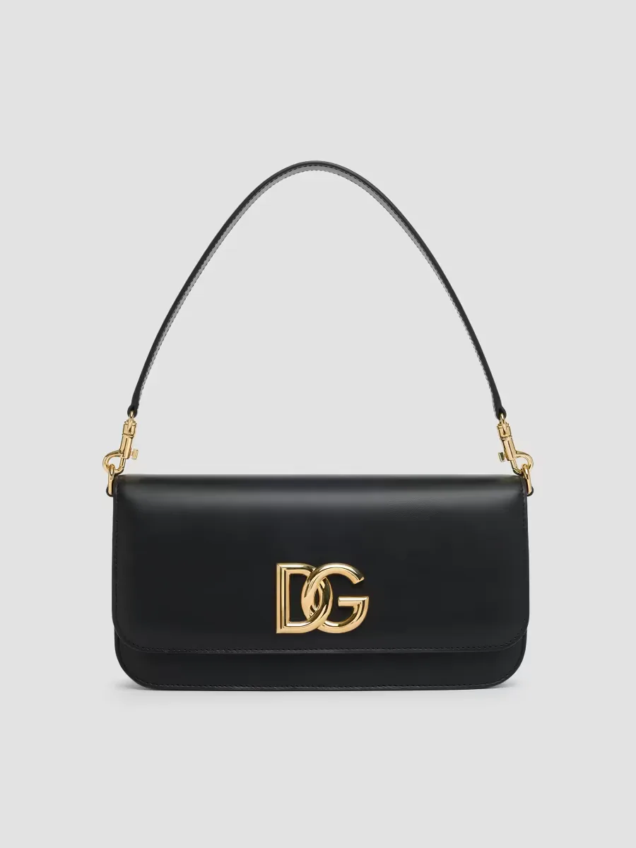 D & G Logo Leather Shoulder Bag by Dolce & Gabbana