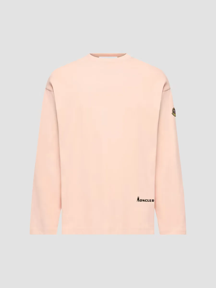 K2 Print Long-Sleeved Crew-Neck T-Shirt in Cotton by Moncler
