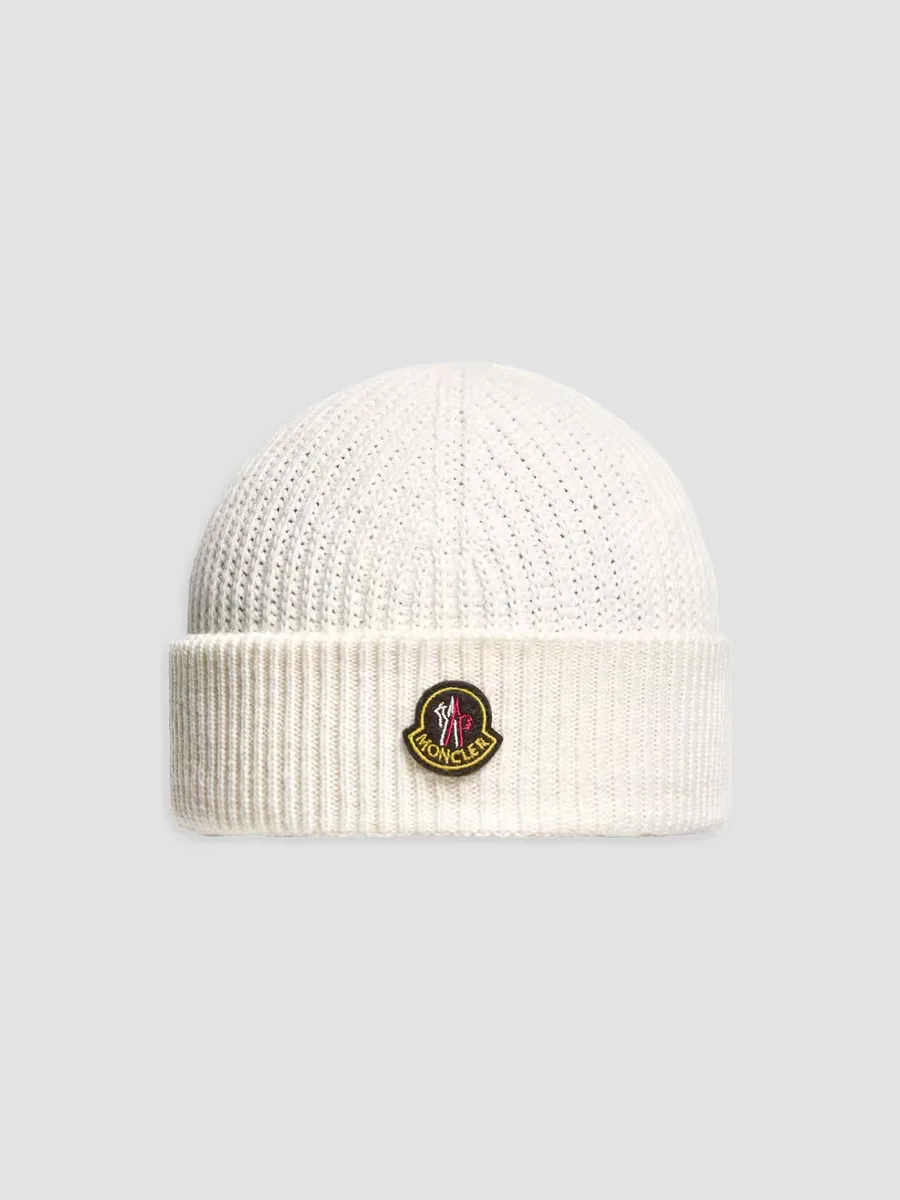 Beanie Hat in Wool and Cashmere by Moncler