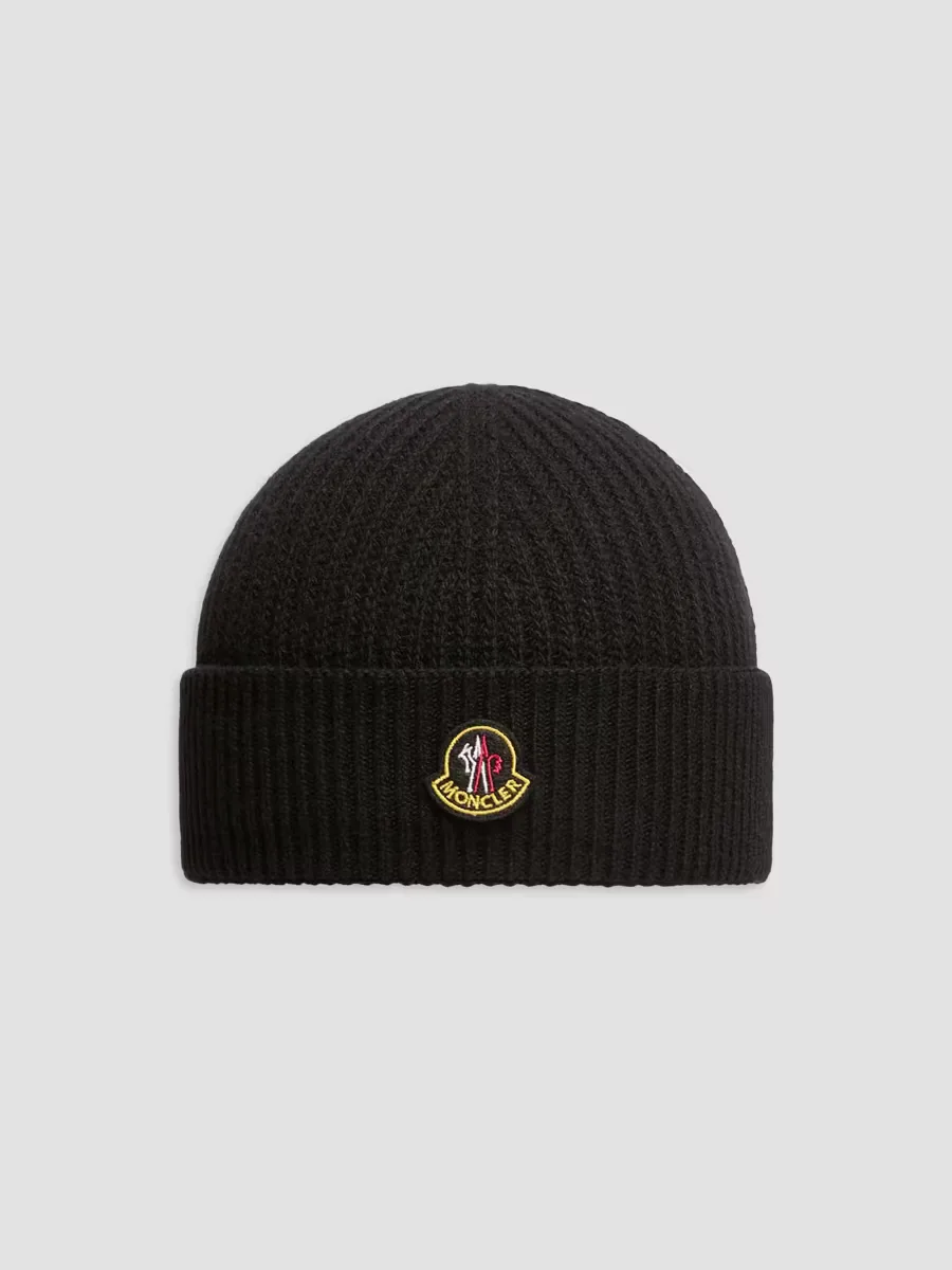 Beanie Hat in Wool and Cashmere by Moncler