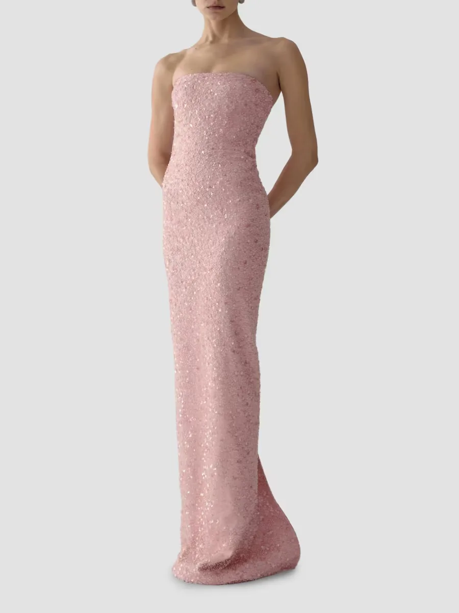 Nara Sequinned Strapless Maxi Dress by The New Arrivals Ilkyaz Ozel