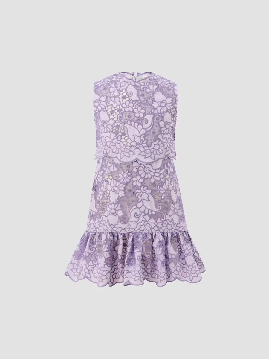 Golden Hour Emmelina Embroidered Mini Dress by Marlo