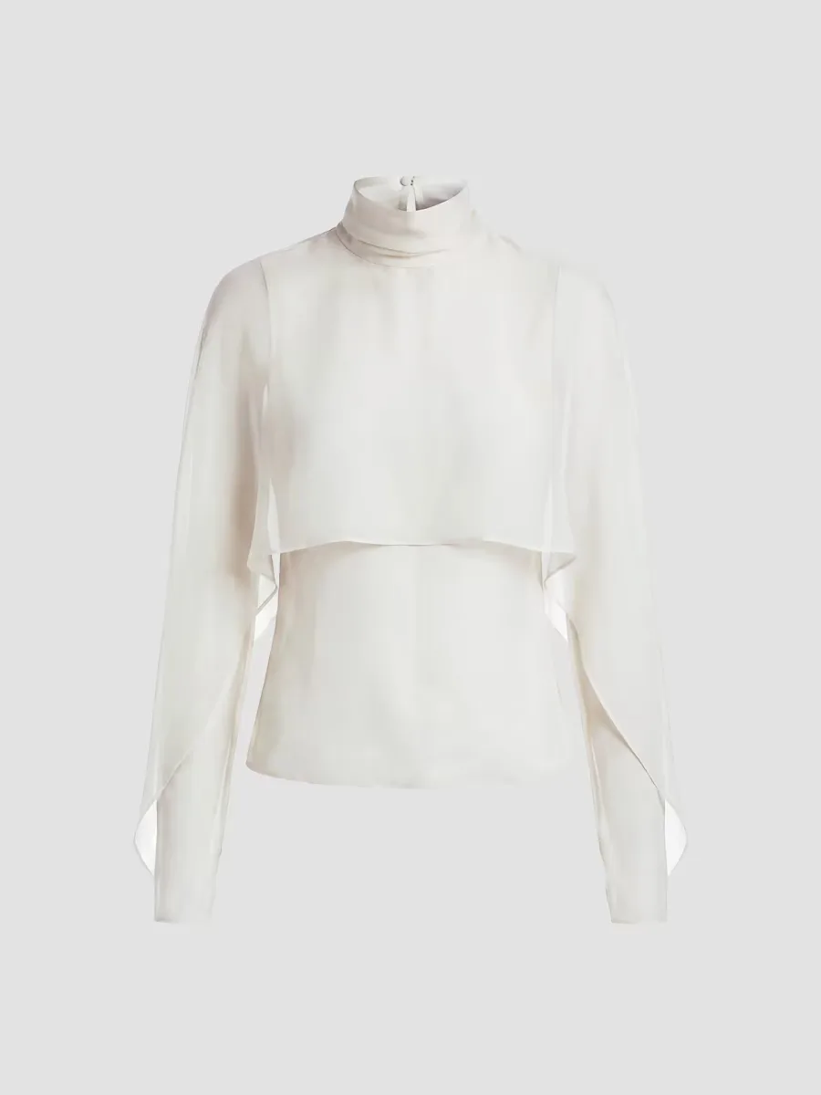 Dahlia Georgette Cape Blouse by NICHOLAS