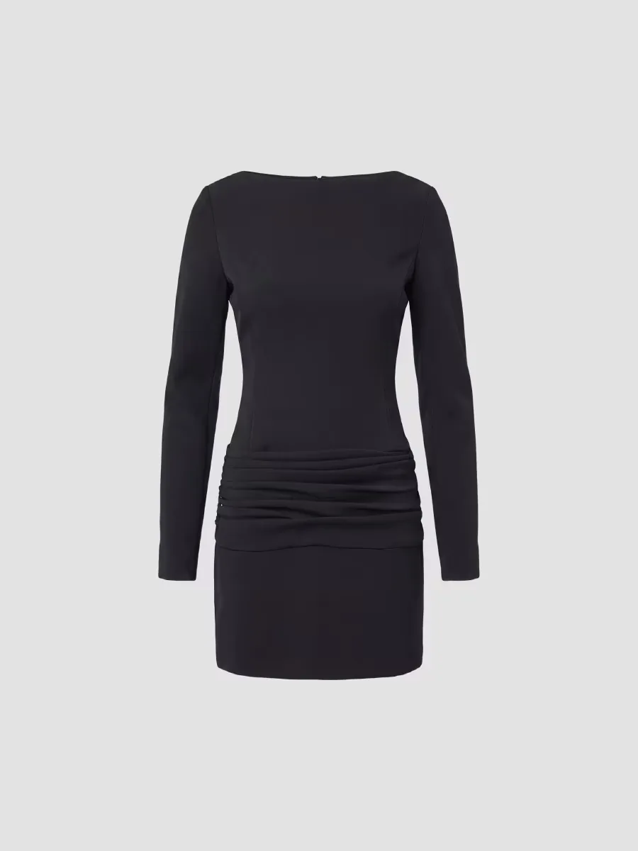 Olivia Boatneck Ruched Midi Dress